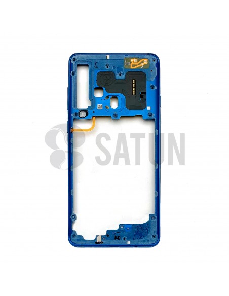 Carcasa intermedia Samsung Galaxy A9 2018 azul posterior. GH96-12294B