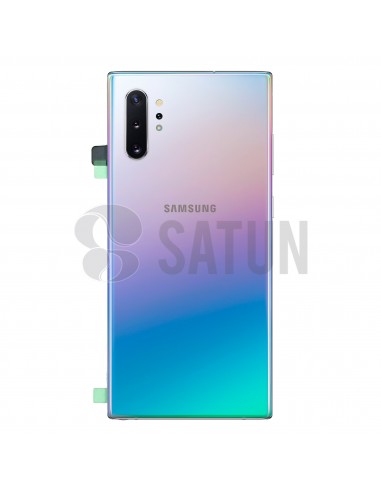 Tapa de batería Samsung Galaxy Note 10+ plata frontal. GH82-20588C