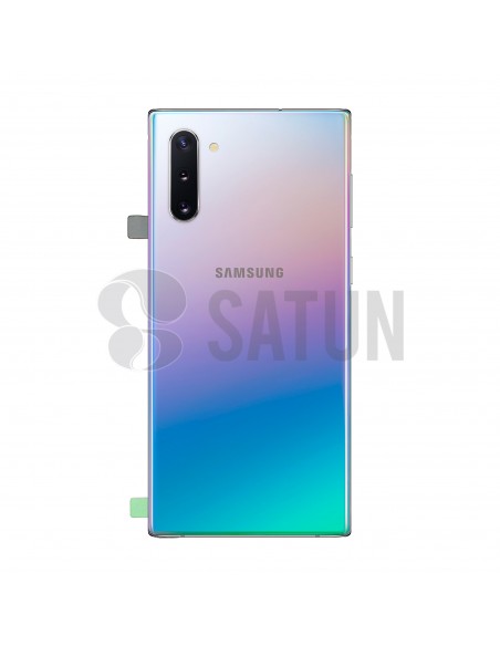 Tapa de batería Samsung Galaxy Note 10 silver front. GH82-20528C