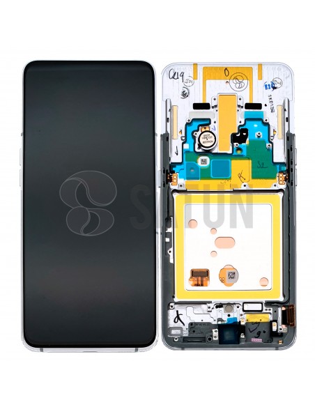 Pantalla con marco Samsung Galaxy A80 plata. GH82-20348B