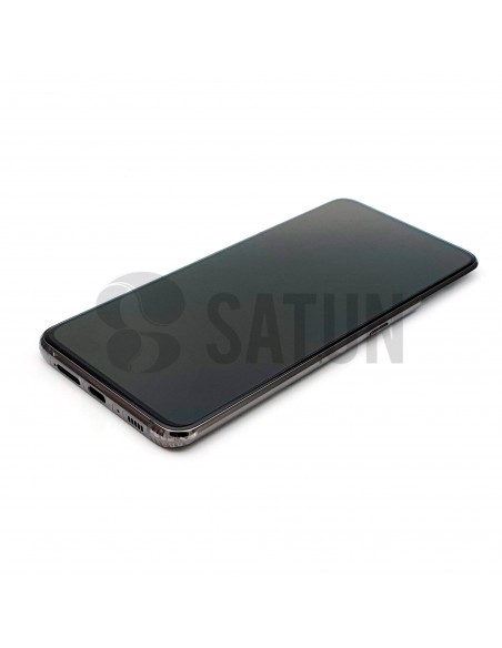 GH82-20348A . Pantalla con marco Samsung Galaxy A80 negro en perspectiva.