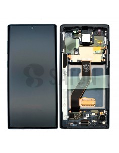 Pantalla con marco Samsung Galaxy Note 10 negro. GH82-20818A y GH82-20817A