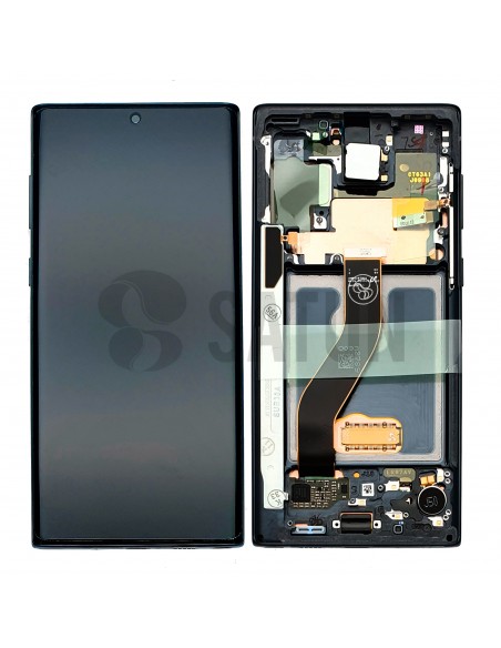 Pantalla con marco Samsung Galaxy Note 10 negro. GH82-20818A y GH82-20817A