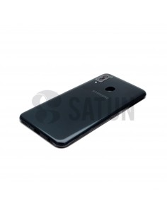 Carcasa intermedia Samsung Galaxy A20e negro vista en perspectiva. GH82-20125A