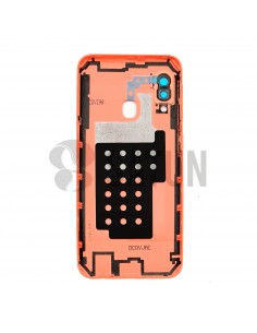 Carcasa trasera Samsung Galaxy A20e naranja vista en perspectiva. GH82-20125D 2