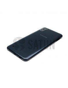 Carcasa trasera Samsung Galaxy A10 negro vista interior perspectiva. GH82-20232A 2
