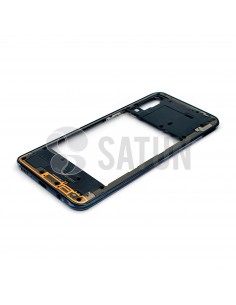 GH98-44765A. Carcasa intermedia Samsung Galaxy A30s negro en perspectiva.