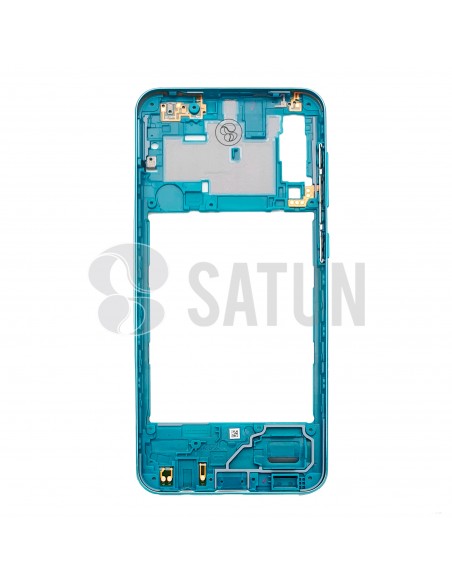 GH98-44765B. Carcasa intermedia Samsung Galaxy A30s verde interior.