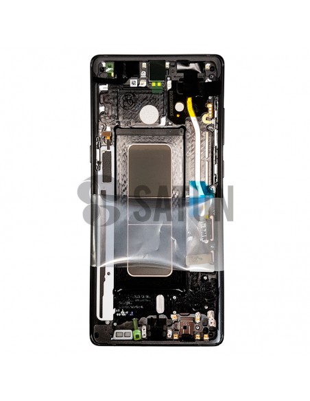 Pantalla con marco Samsung Galaxy Note 8 negro interior. GH97-21065A y GH97-21066A