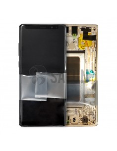Pantalla con marco Samsung Galaxy Note 8 oro. GH97-21065D y GH07-21066D