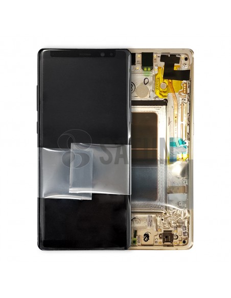 Pantalla con marco Samsung Galaxy Note 8 oro. GH97-21065D y GH07-21066D