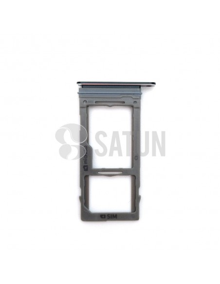 Bandeja SIM y MicroSD Samsung Galaxy Note 9 negro frontal