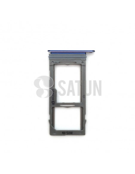 Bandeja SIM y MicroSD Samsung Galaxy Note 9 azul frontal