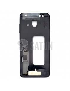Carcasa intermedia Samsung Galaxy A8 negro frontal