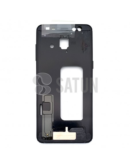 Carcasa intermedia Samsung Galaxy A8 negro frontal