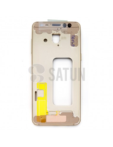 Carcasa intermedia Samsung Galaxy A8  oro frontal