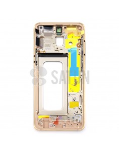 Carcasa intermedia Samsung Galaxy A8  oro frontal 2
