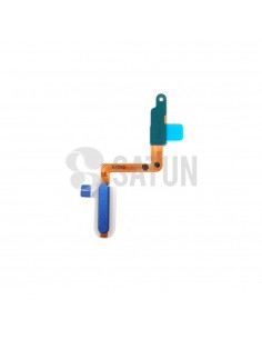 Flex botón encendido y sensor huella dactilar Samsung Galaxy A7 2018 azul frontal