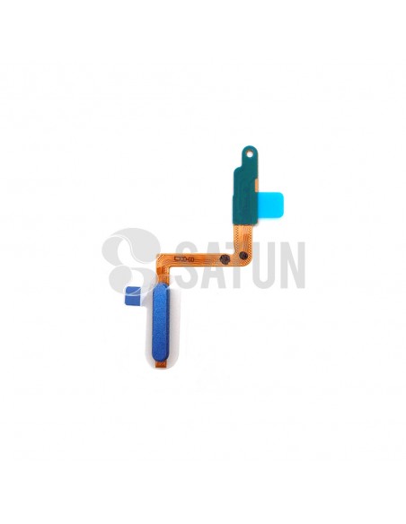 Flex botón encendido y sensor huella dactilar Samsung Galaxy A7 2018 azul frontal