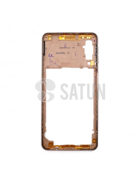 Carcasa intermedia Samsung Galaxy A7 2018 oro posterior