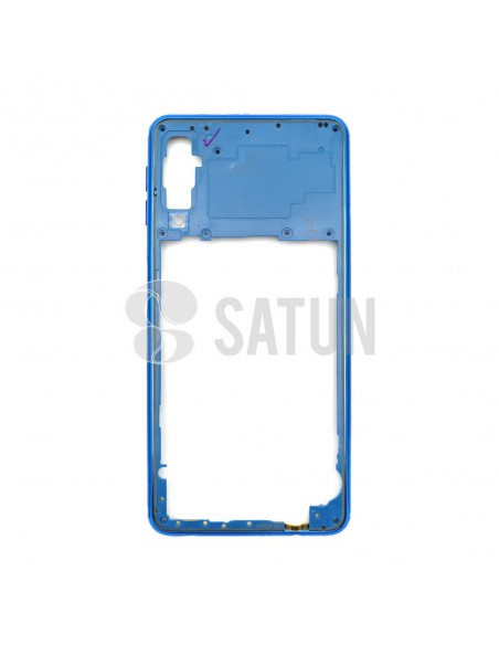 Carcasa intermedia Samsung Galaxy A7 2018 azul frontal