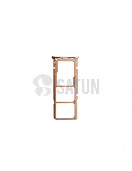 Bandeja Dual SIM y MicroSD Samsung Galaxy A7 2018 oro posterior