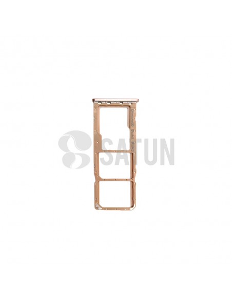 Bandeja Dual SIM y MicroSD Samsung Galaxy A7 2018 oro frontal