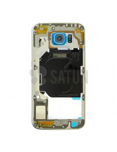 Carcasa intermedia Samsung Galaxy S6 azul frontal